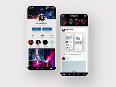 Instagram Redesign aesthethics animation app design dynamic instagram minimal redesign ux