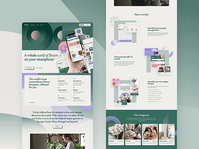 Flower Store Application Landing Page brand identity branding customer experience design ecommerce florist flower flower store graphic design interface landing page marketing ui user experience ux web web design web layout web page website