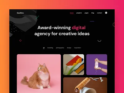Quollion - colorful & modern Portfolio agency business colorful corporative creative dark figma gallery landing modern portfolio studio ui ux