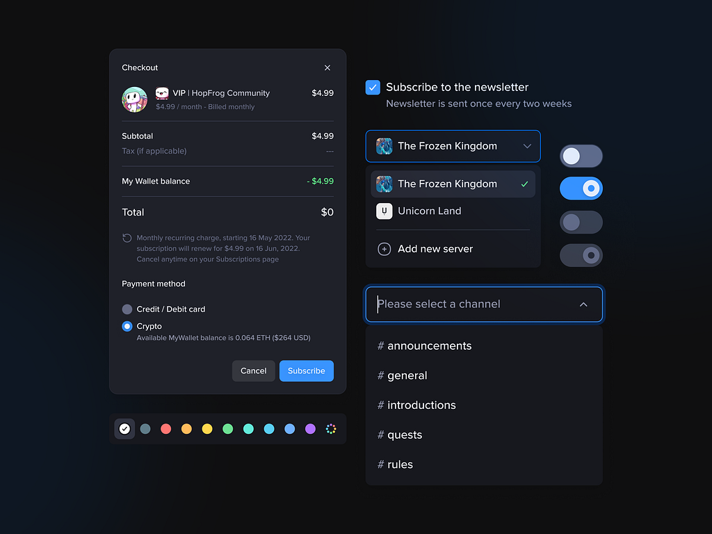 MEE6 - Discord Bot components by Lisa Martinovska on Dribbble