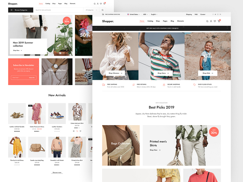 Shopper - minimal Store Website design by Svitlana on Dribbble