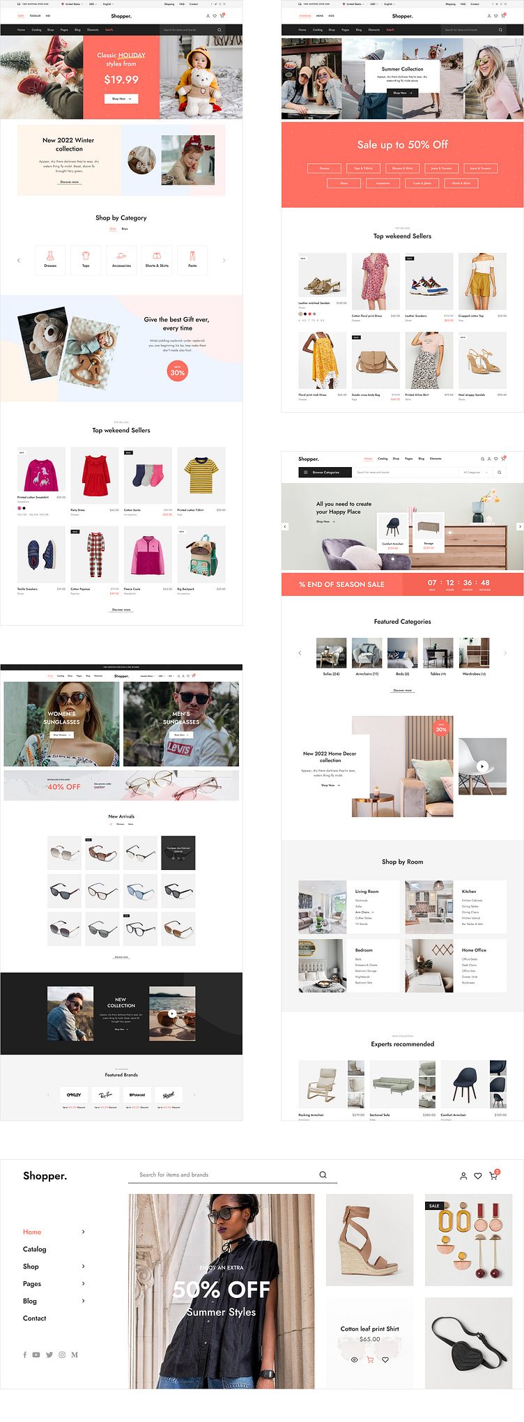 Shopper - minimal Store Website design by Svitlana on Dribbble