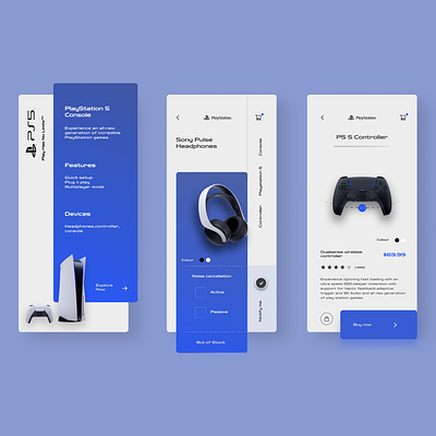 Playstation app ui design app graphic design uiux