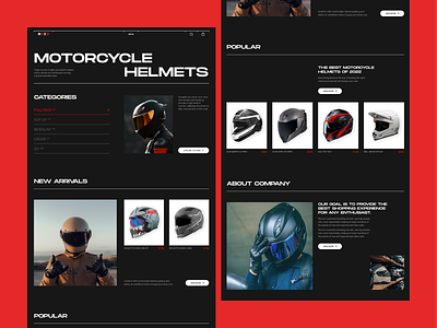Motorcycle Helmets black design digitalbutlers graphic design illustration inspiration minimal motorcycle red typography