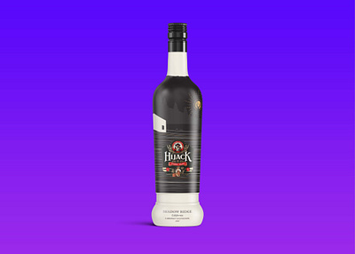 HIJACK DARK RUM BOTTLE DESIGN MOCKUP 3d animation bottle branding creative dark design graphic design hijack logo mockup motion graphics new photos psd mockup rum vector