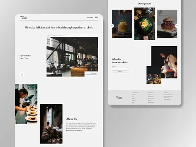 The Nama Studio - Restaurant Website Exploration clean clean design clean ui design eat food food app landingpage minimalist restaurant ui ui design uidesign uiux ux web design webdesign