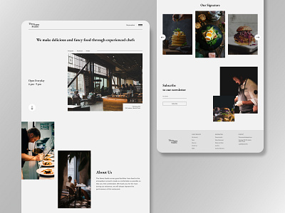 The Nama Studio - Restaurant Website Exploration clean clean design clean ui design eat food food app landingpage minimalist restaurant ui ui design uidesign uiux ux web design webdesign