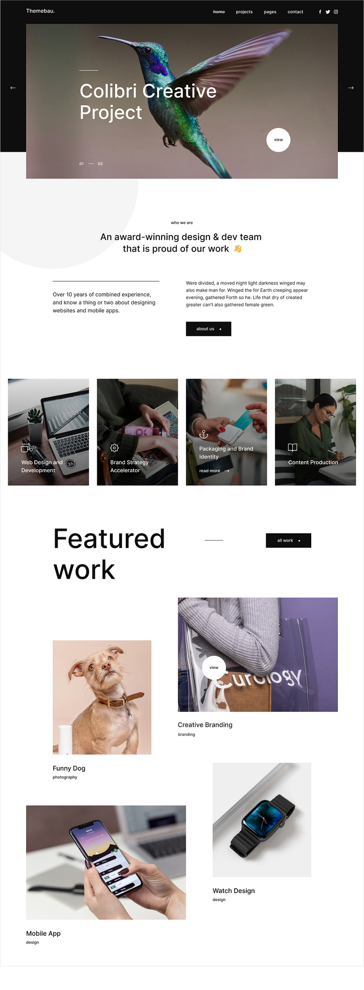 Themebau – Minimal Portfolio & Agency Template - Bootstrap Themes