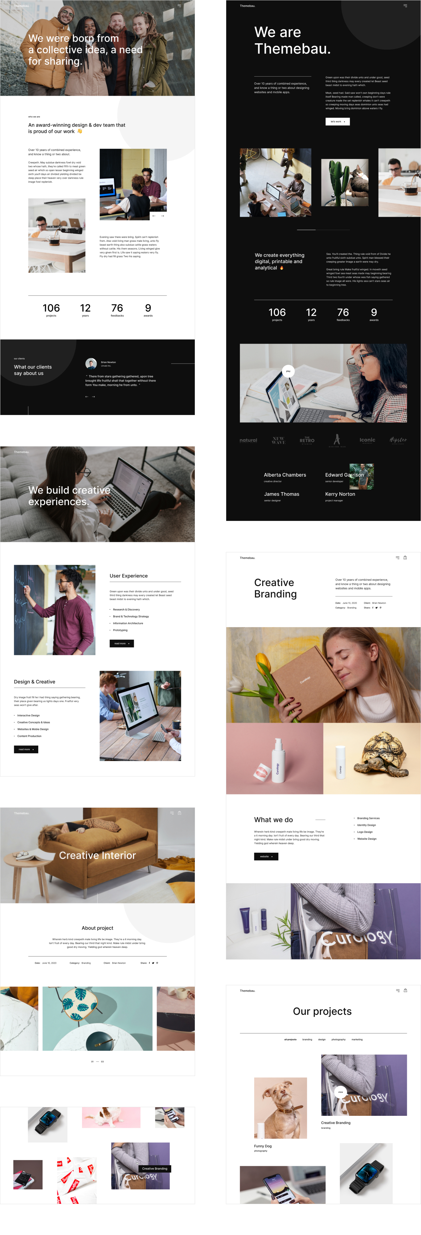 Themebau – Minimal Portfolio & Agency Template - Bootstrap Themes