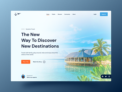 Travel Service - Vacation Travel Portal Concept branding design graphic design illustration minimal mobile ui oneclickitconsultancy tourism tourism app travel travel app typography ui vacation rental vacation rental software vector web app web ui web vector design