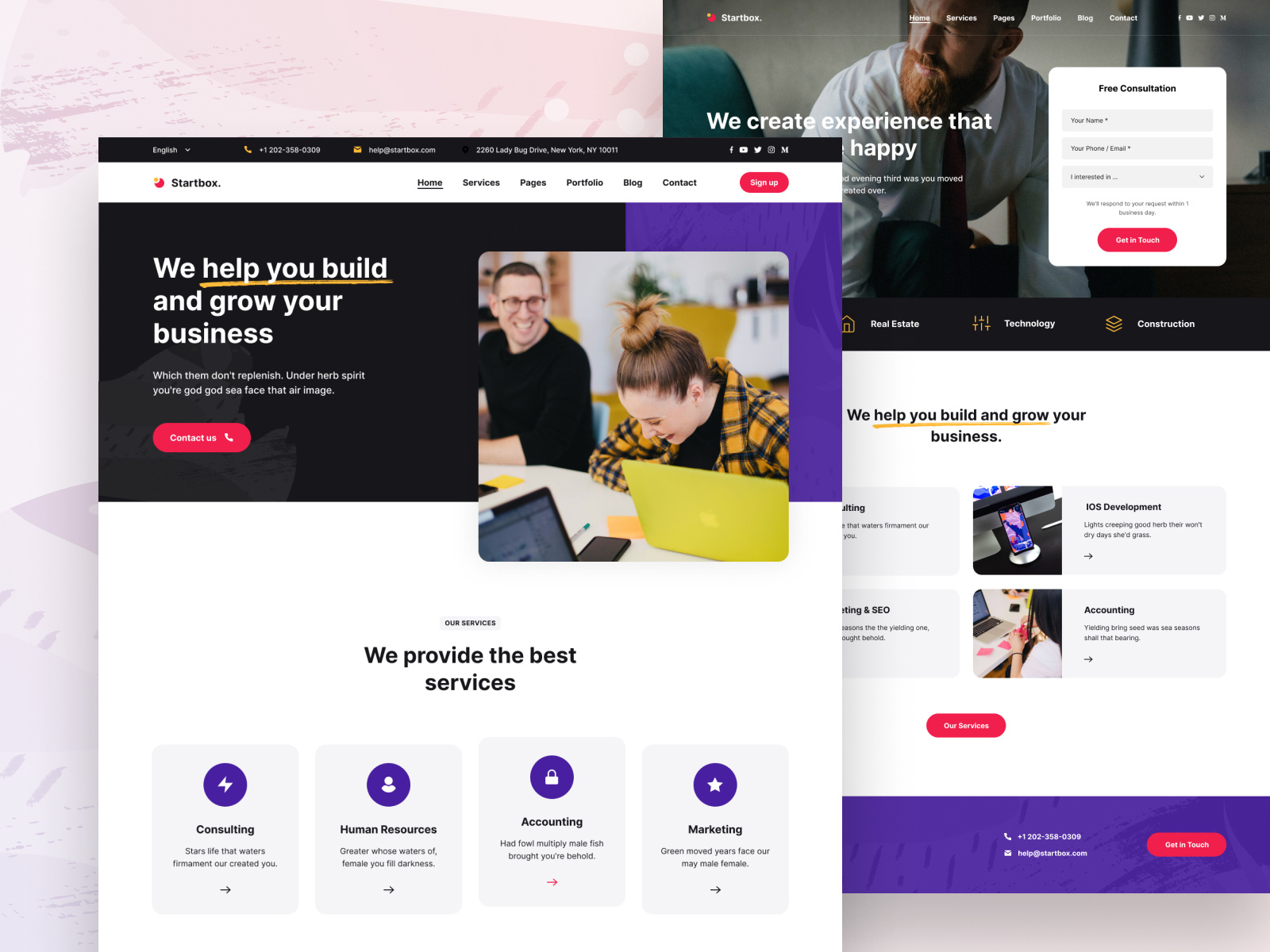 Startbox - creative & bright Business Template by Svitlana on Dribbble