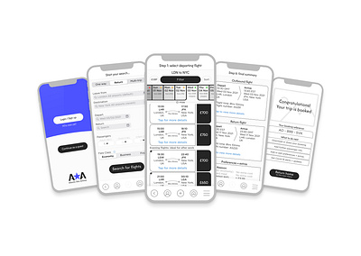 ASA flight-booking mobile app app booking design flight minimal mobile ticket travel ux