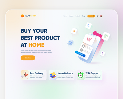 Online product buying landing page UI design buyer online clean uxdesign colors design ecommerce gradient product shopping store uiux user experience userinterface ux web web design website