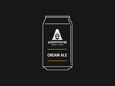 Minimal Can ale beer brewery can clean craft hop letter a minimal