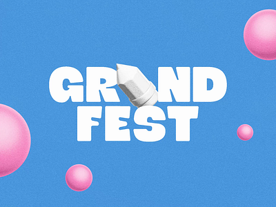 Grondfest 3d animation branding colorful design festival grainy identity logo noise objects