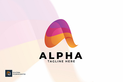 Alpha - Logo Template 3d 3d letter abstract alpha alphabet branding concept creative design effect effect logo illustration logo text effect