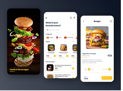 Food & Beverages Delivery App design ui ux ui design uidesign uiux design uiux designer uiuxdesign uiuxdesigner