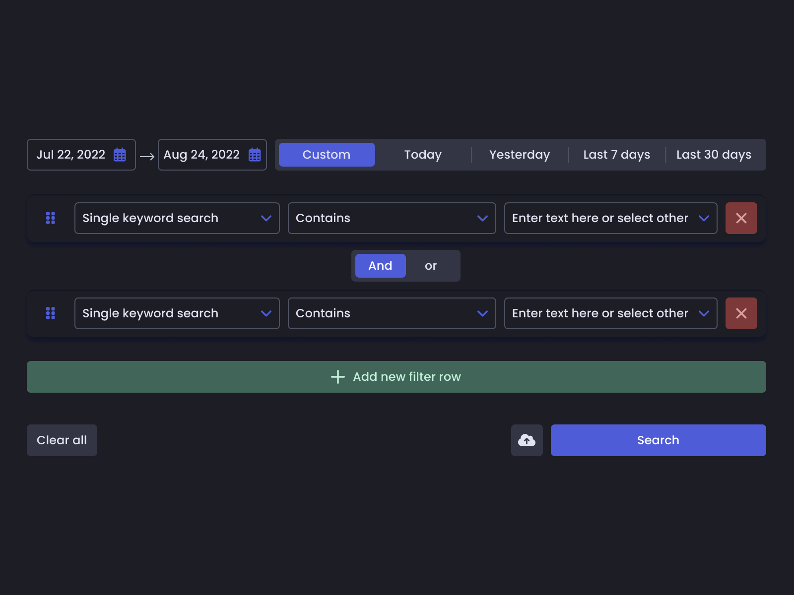 Example of Advanced Filtering 2.0