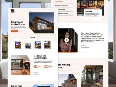 Kasten Builders architecture builder clean construction home homepage landing landing page minimal modern ui ux web website
