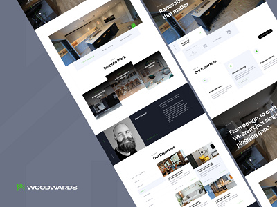 Woodwards Construction construction design product design tech ui ux web web design webflow website website design