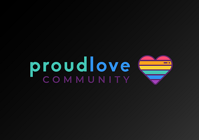 ProudLove Community branding design flat heart icon icons illustration logo logodesign pride pride month rainbow ui vector