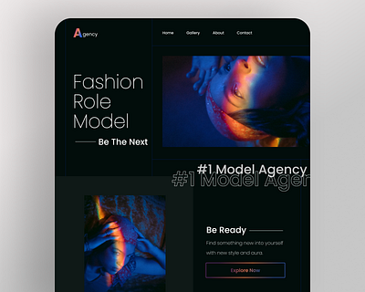 Model Agency - Landing Page agency agency model branding fashion fashion brand fashion model model model agency modelling photography photoshot ui ux web design website agency