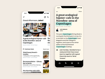 App Blog Design app blog design mobile news newspaper note ui uxui