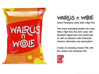 Walk N Roll Display Font branding design font design otf