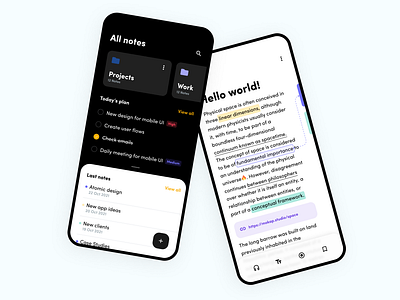 My Notes App Concept app design mobile notes project ui uxui