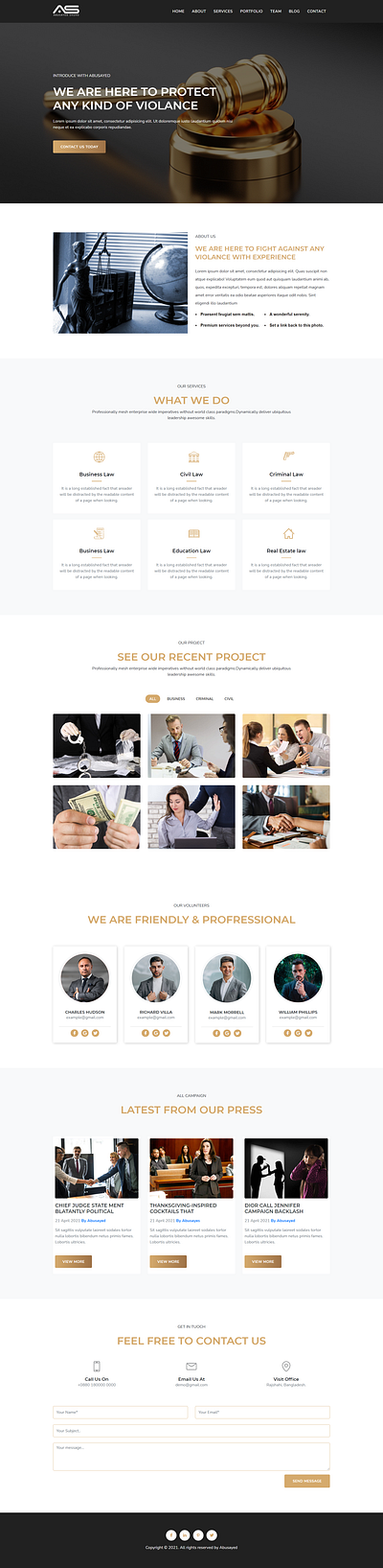 Abusayed - Law Firm HTML Template judge wealth planning