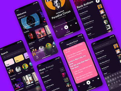 Music Player Concept app design mobile music player ui uxui