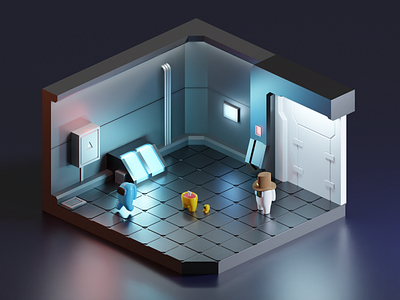 Something SUS happened here | Among Us 3D 3d 3d art 3d illustration among us blender game illustration render sci fi