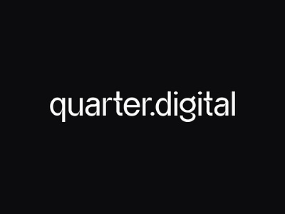Quarter Digital - Web Design Studio Logo branding design designstudio graphic design logo logodesign typography vector webdesign webdesigner webdesignstudio