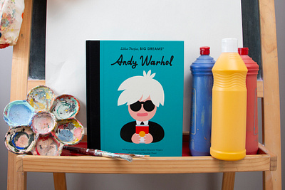 Little People, BIG DREAMS – Andy Warhol book bold book flat illustration kids minimal