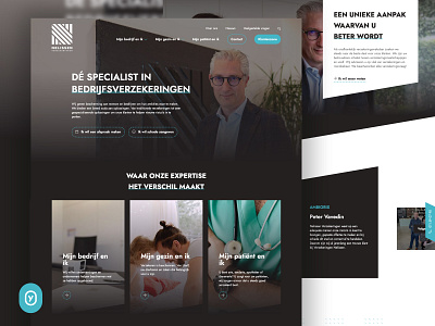 Nelissen verzekeringen | Website dark darkmode development insurances lightmode ui uidesign uxdesign webdesign website