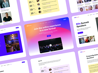 Billo Summit - UI Map design ecommerce livestream event site gradient graphic design saas livestream ui design ui map uiux vivid motion web design