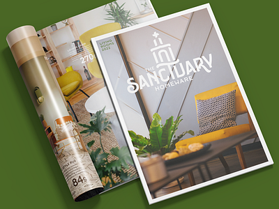 the Sanctuary branding catalog flyer graphic design instagram logo paper bag stickers the sanctuary