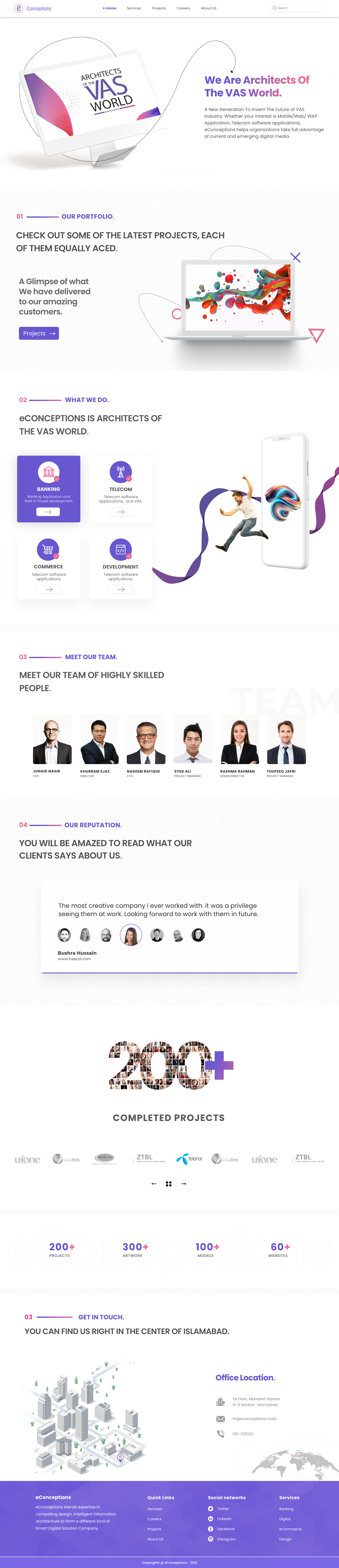 eCon Website - Corporate Company Landing Page - UI Design app application design branding design graphic design illustration logo typography ui uidesign uiux ux vector website