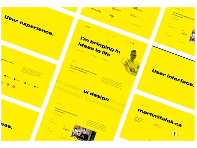 Martin Fafek • Portfolio Website Concept [2020] branding color creative design digital experiece font grid interface layout logo personal pixel portfolio solution typography ui user ux yellow
