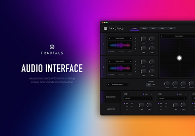 Fractals — Audio FX App audio dark ui fx mac app music skeumorphic sound windows app