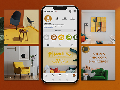 the Sanctuary branding design graphic design instagram instagram post instagram profile landing page logo social media thank you card the sanctuary website