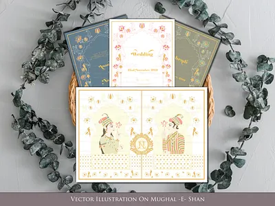 Vector illustration on Indian Mughal theme branding design graphic design illustration vector