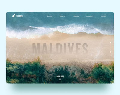 Maldives - Banner Concept app banner branding colorful design graphic design header illustration ios logo maldives ui ux vector web website