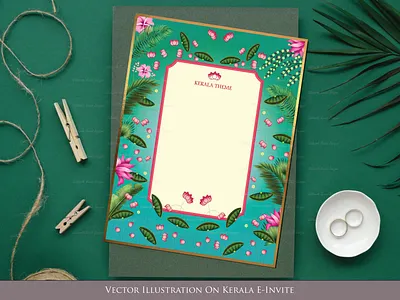 Vector illustration on Indian floral theme