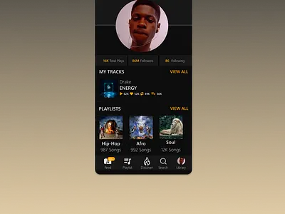 User Profile app design typography ui