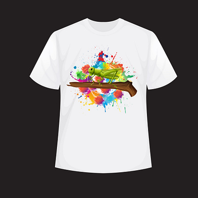 Grasshopper T-shirt design 3d animation app branding design graphic design icon illustration logo ui