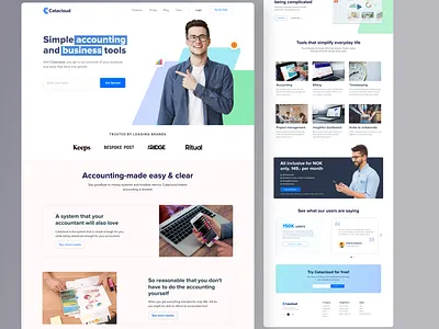 Catacloud | Saas Landing Page Redesign clean design digital landing landing page landing page design minimal redesign ux ux ui design webdesign website
