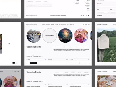 Guest of a Guest Website — RDSN 002 animation article blog calendar event gallery interaction interactions media minimal motion graphics photography ui ux video web web design website website design