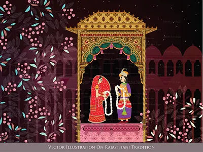 Vector Illustration on traditional Rajasthani theme branding design graphic design illustration vector