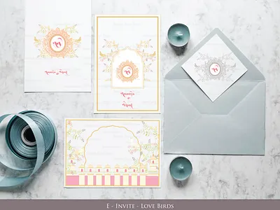 Vector Illustration on Rajasthani Floral Invitation branding design graphic design illustration vector